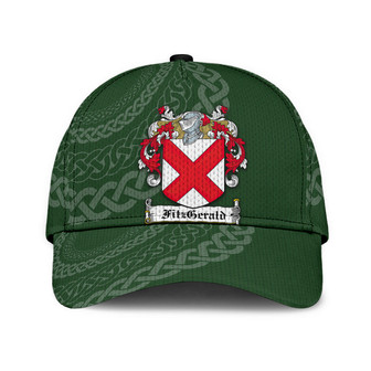 Fitzgerald Coat Of Arms Irish Family Crest St Patrick's Day Hat Classic Cap Hat - Thegiftio UK