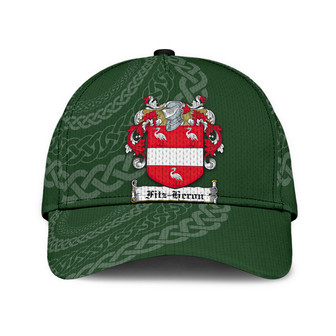 Fitzheron Coat Of Arms Irish Family Crest St Patrick's Day Hat Classic Cap Hat - Thegiftio UK