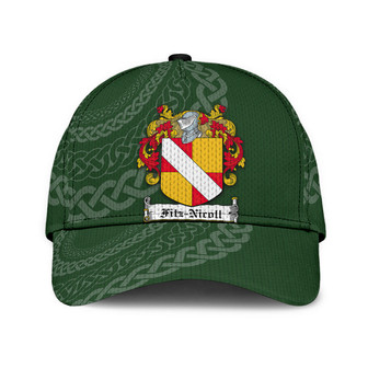 Fitznicoll Coat Of Arms Irish Family Crest St Patrick's Day Hat Classic Cap Hat - Thegiftio UK