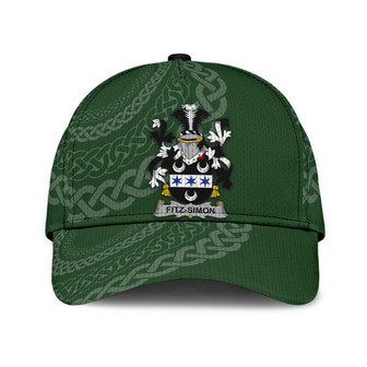 Fitzsimon Coat Of Arms Irish Family Crest St Patrick's Day Hat Classic Cap Hat - Thegiftio UK
