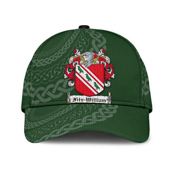 Fitzwilliam Coat Of Arms Irish Family Crest St Patrick's Day Hat Classic Cap Hat - Thegiftio UK