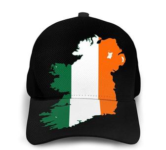 Flag of Ireland Map Unisex Printing Classic Baseball Cap Snapback Flat Bill Hip Hop Hat - Thegiftio UK