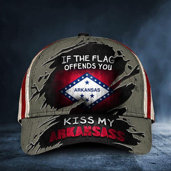 If The Flag Offends You Kiss My Arkansass Cap USA Flag Hat Proud State Of Hat - Thegiftio