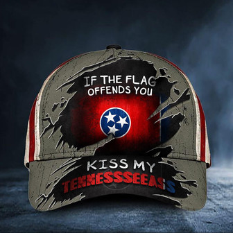 If The Flag Offends You Kiss My Tennesseeass Cap USA Flag Hat Tennessee Tennessee Mens Gift Hat - Thegiftio