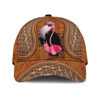 Flamingo Crack Rattan Hat Classic Cap Skull Cap, Cap Gift Idea, Human Cap, Trending Cap, American Cap Hat - Thegiftio UK