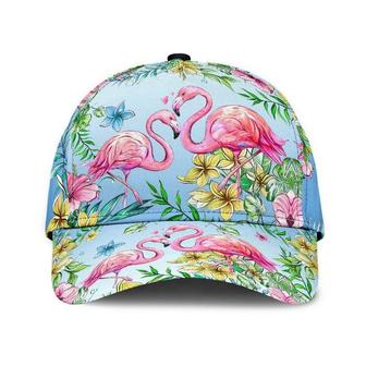 Flamingo Tropical Pattern Hat Classic Cap Skull Cap, Gift For Him, Human Cap, Trending Cap, American Cap Hat - Thegiftio UK