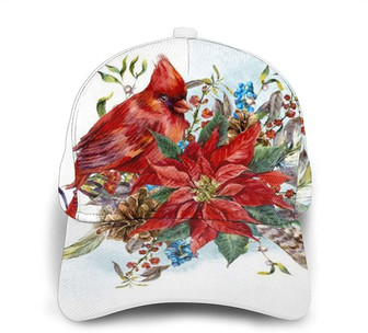Flower and Bird Print Casual Baseball Cap Adjustable Twill Sports Dad Hats for Unisex Hat - Thegiftio
