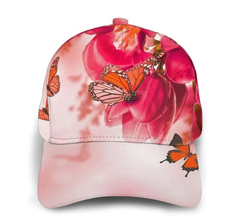 Flower Buttefly Classic Baseball Cap Adjustable Twill Sports Dad Hats for Unisex Hat - Thegiftio
