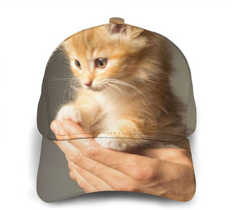 Fluffy Cute Kitty Classic Baseball Cap Adjustable Twill Sports Dad Hats for Unisex Hat - Thegiftio UK