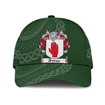 Foran Coat Of Arms Irish Family Crest St Patrick's Day Hat Classic Cap Hat - Thegiftio UK