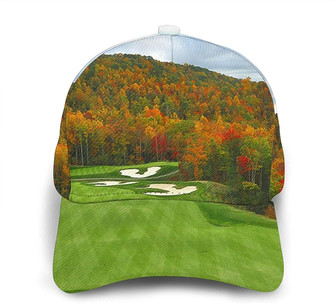 Forest Golf Course Print Casual Baseball Cap Adjustable Twill Sports Dad Hats for Unisex Hat - Thegiftio UK