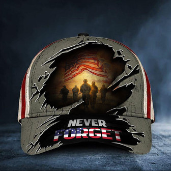 Never Forget American Flag Soldiers Hat Support Our Troops Patriotic Hat Veterans Day Gift Hat Classic Cap Hat - Thegiftio UK