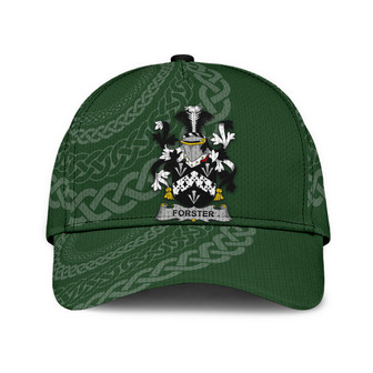 Forster Coat Of Arms Irish Family Crest St Patrick's Day Hat Classic Cap Hat - Thegiftio UK