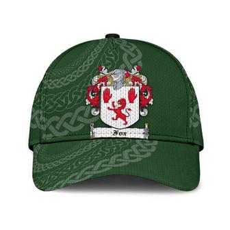 Fox Coat Of Arms Irish Family Crest St Patrick's Day Hat Classic Cap Hat - Thegiftio UK