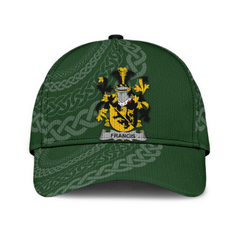 Francis Coat Of Arms Irish Family Crest St Patrick's Day Hat Classic Cap Hat - Thegiftio UK