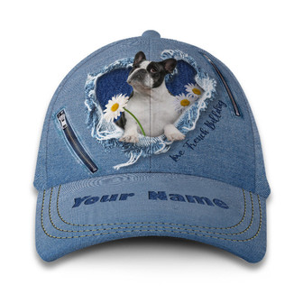 French Bulldog Jean Customized Hat Classic Cap Hat - Thegiftio UK