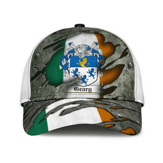 Geary Coat Of Arms Irish Family Crest Hat Classic Cap Hat - Thegiftio UK