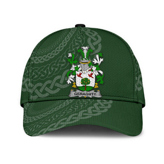 Geraghty Coat Of Arms Irish Family Crest St Patrick's Day Hat Classic Cap Hat - Thegiftio UK