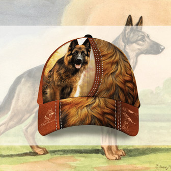 German Shepherd Dog Leather Hat Classic Cap Hat - Thegiftio UK