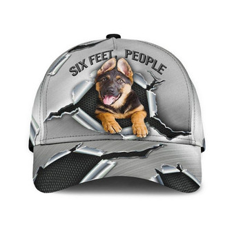 German Shepherd Six Feet People Hat Classic Cap For Summer, Human Cap, Trending Cap, American Cap Hat - Thegiftio UK