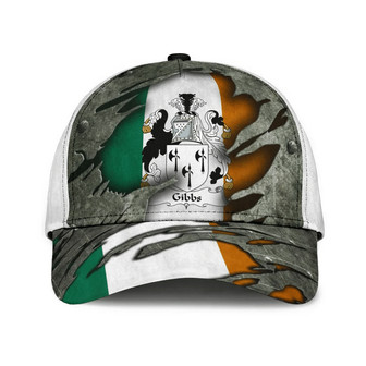 Gibbs Coat Of Arms Irish Family Crest Hat Classic Cap Hat - Thegiftio UK