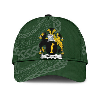 Gillman Coat Of Arms Irish Family Crest St Patrick's Day Hat Classic Cap Hat - Thegiftio UK