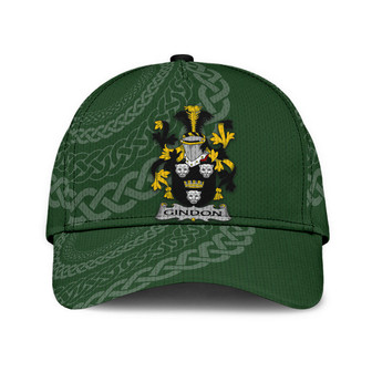 Gindon Coat Of Arms Irish Family Crest St Patrick's Day Hat Classic Cap Hat - Thegiftio UK