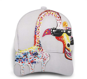 Giraffe with Glasses Print Casual Baseball Cap Adjustable Twill Sports Dad Hats for Unisex Hat - Thegiftio UK