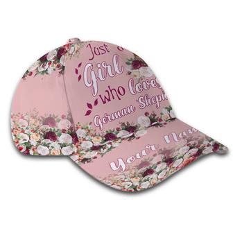 Girl Loves German Shepherd Flowers Customized Hat Classic Cap Hat - Thegiftio UK