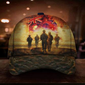 God Bless Our Troops Australian Flag Hat Remembrance Anzac Day Veterans Patriotic Gifts Hat Classic Cap Hat - Thegiftio UK