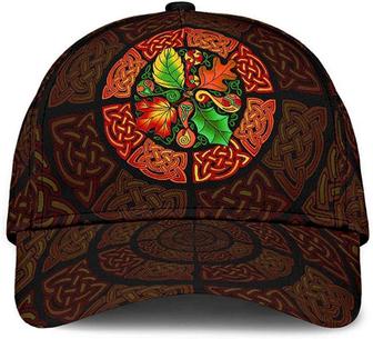 God Celtic Autumn Leaves Beautiful Colors Printed Unisex Hat Classic Cap, Snapback Cap Hat - Thegiftio UK