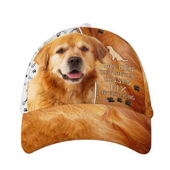 Golden Retriever Kisses Fix Everything Hat Classic Cap Hat - Thegiftio UK