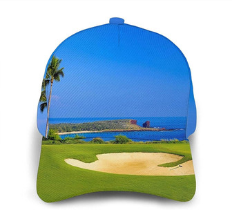 Golf Course Print Casual Baseball Cap Adjustable Twill Sports Dad Hats for Unisex Hat - Thegiftio UK