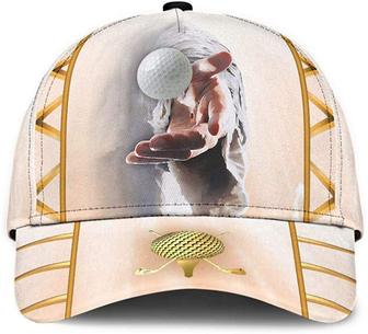 Golf God Give Me Your Hand Jesus Printed Unisex Hat Classic Cap, Snapback Cap Hat - Thegiftio UK