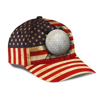 Golf Proud American Hat Classic Cap Gift For Her, Cap Gift Idea, Human Cap, Trending Cap, American Cap Hat - Thegiftio