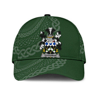 Goodman Coat Of Arms Irish Family Crest St Patrick's Day Hat Classic Cap Hat - Thegiftio UK