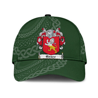 Grace Coat Of Arms Irish Family Crest St Patrick's Day Hat Classic Cap Hat - Thegiftio