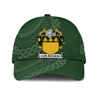 Grahan Coat Of Arms Irish Family Crest St Patrick's Day Hat Classic Cap Hat - Thegiftio UK