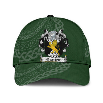 Gratten Coat Of Arms Irish Family Crest St Patrick's Day Hat Classic Cap Hat - Thegiftio UK
