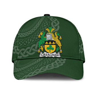 Greaghan Coat Of Arms Irish Family Crest St Patrick's Day Hat Classic Cap Hat - Thegiftio UK