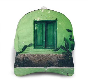 Green Plant Print Classic Baseball Cap Adjustable Twill Sports Dad Hats for Unisex Hat - Thegiftio UK