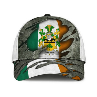 Grehan Coat Of Arms Irish Family Crest Hat Classic Cap Hat - Thegiftio UK