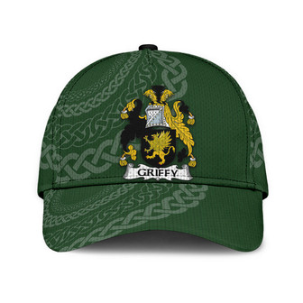 Griffy Coat Of Arms Irish Family Crest St Patrick's Day Hat Classic Cap Hat - Thegiftio UK