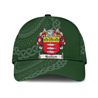 Hackett Coat Of Arms Irish Family Crest St Patrick's Day Hat Classic Cap Hat - Thegiftio UK