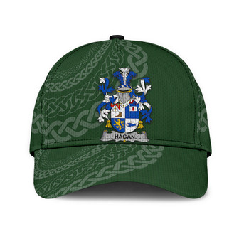 Hagan Coat Of Arms Irish Family Crest St Patrick's Day Hat Classic Cap Hat - Thegiftio UK