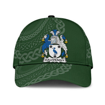 Halfpenny Coat Of Arms Irish Family Crest St Patrick's Day Hat Classic Cap Hat - Thegiftio UK