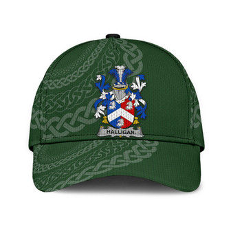 Halligan Coat Of Arms Irish Family Crest St Patrick's Day Hat Classic Cap Hat - Thegiftio UK