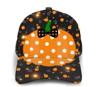 Halloween Pumpkin Print Casual Baseball Cap Adjustable Twill Sports Dad Hats for Unisex Hat - Thegiftio