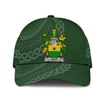 Haly Coat Of Arms Irish Family Crest St Patrick's Day Hat Classic Cap Hat - Thegiftio UK