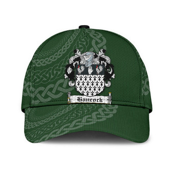 Hancock Coat Of Arms Irish Family Crest St Patrick's Day Hat Classic Cap Hat - Thegiftio UK